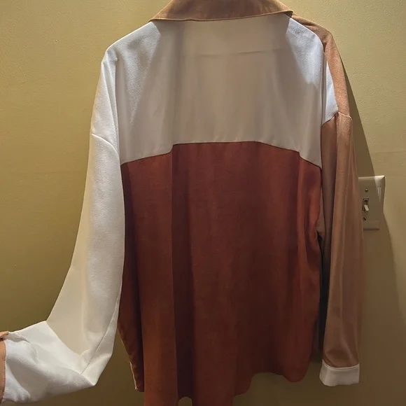 Color Block Button Up - Picture 2 of 2